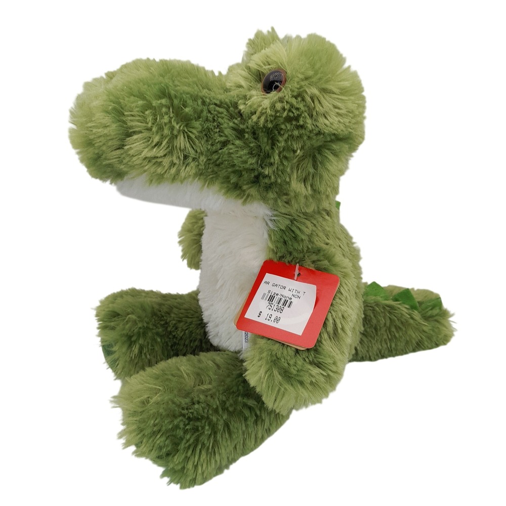 Aurora World Green Alligator Plush Stuffed Animal Shaggy‎ Gator 9 Inch 751308